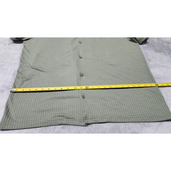 The Commons Men's Green Large Textured Cotton Blend Knit Short Sleeve Shirt NWT - Picture 9 of 9